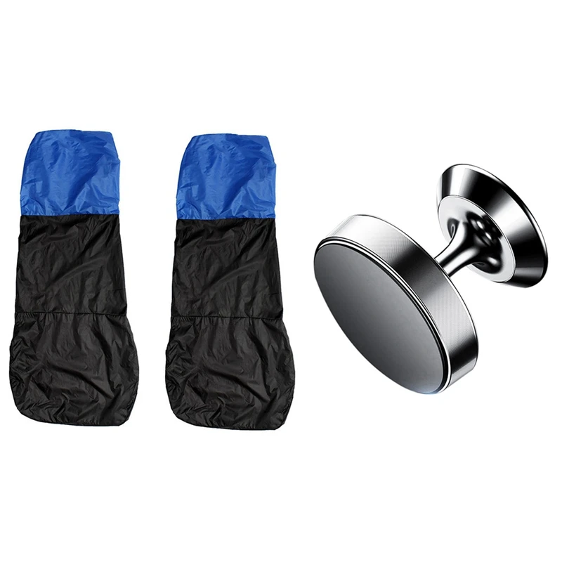 

1 Pair CAR/VAN Waterproof Black Front Seat Cover & 1 Pcs 360 Degree Rotating Universal Car Phone Holder