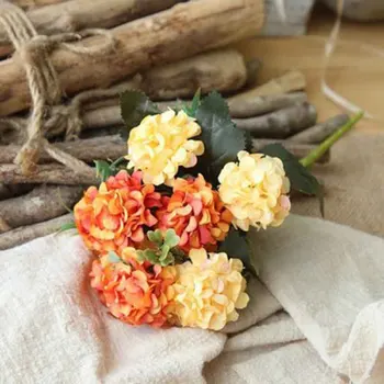 

Artificial Flowers Hydrangea High Quality Small Silk Fake Flower for Home Hotel DIY Wedding Decoration Flower Wreath Accessory