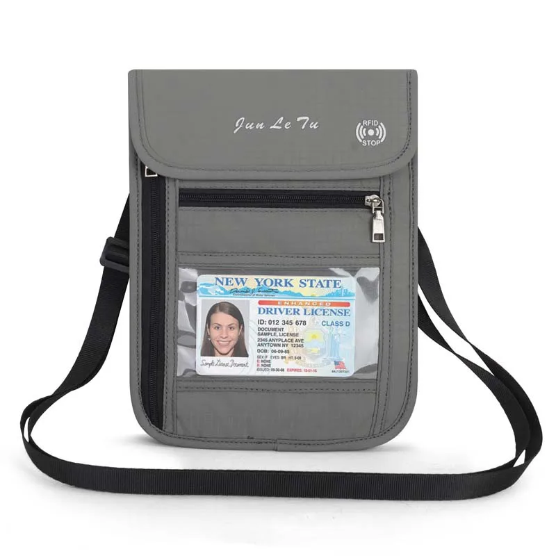 15 шт./лот, унисекс, RFID Блокировка, чехол для денег, для путешествий, паспорта, ID карты, держатель для телефона, для шеи, кошелек, сумка, держатель для паспорта