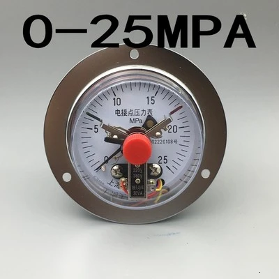 0-25MPA Manometro YXC-100ZT электромагнитный вспомогательный осевой боковой Электрический контактный манометр вакуумный манометр 0-1.66MPA барометр - Цвет: 0-25MPA