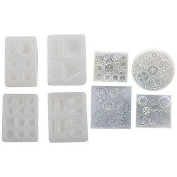 

4 Pack Silicone Resin Jewelry Molds with Silicone Mold Diy Geometric Triple-Cornered Mirror Craft Jewelry Making Molds