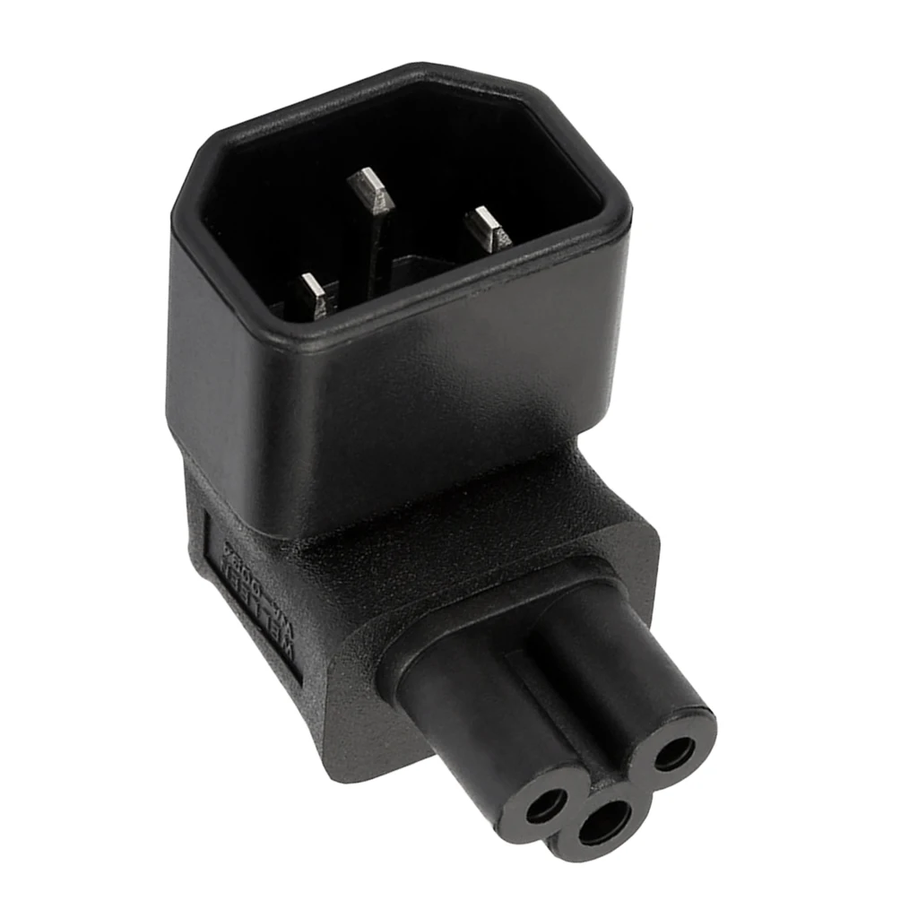 MagiDeal IEC320-C14 to C5 90 Degree Angle Angled Power Adapter Extension