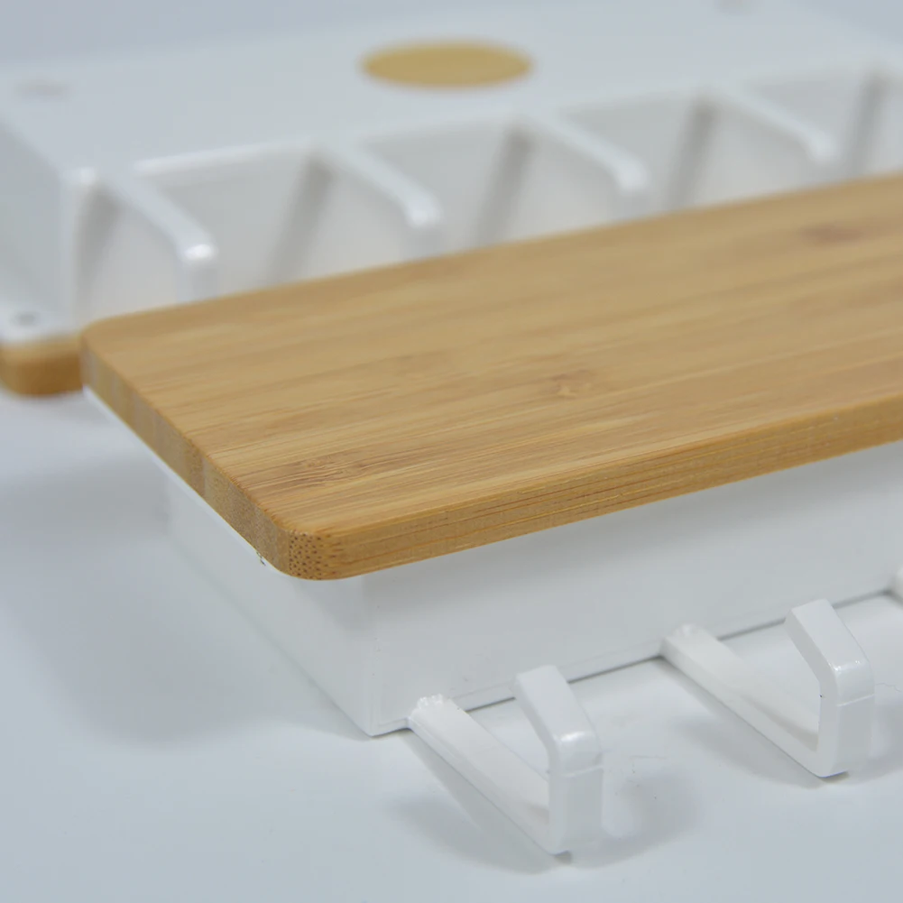 

Living Room Space Saving Bedroom Hallway Vintage Decorative Wooden Wall Hook Door Back Simple Key Hanger Small Storage Rack Home