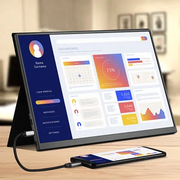 

15.6 Inch 1080P IPS LED Monitor for PS4 Nintendo Switch with Dual Mini HDMI Switch for Raspberry Pi Huawei