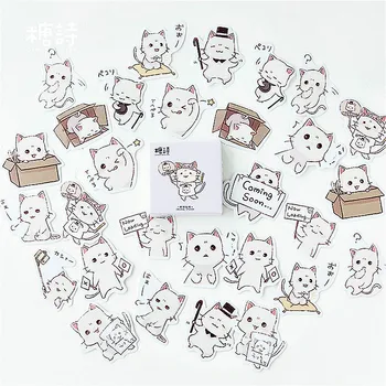 

1pcs New Practical Cute Cat Stationery Stickers Paper Color Lovely Creative Stickers Supplies Decorative Stickers