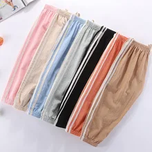 Новые товары в Корейском стиле; Летние повседневные брюки из хлопка и льна для детей; спортивные брюки для малышей; детские брюки; Модная одежда для кормления