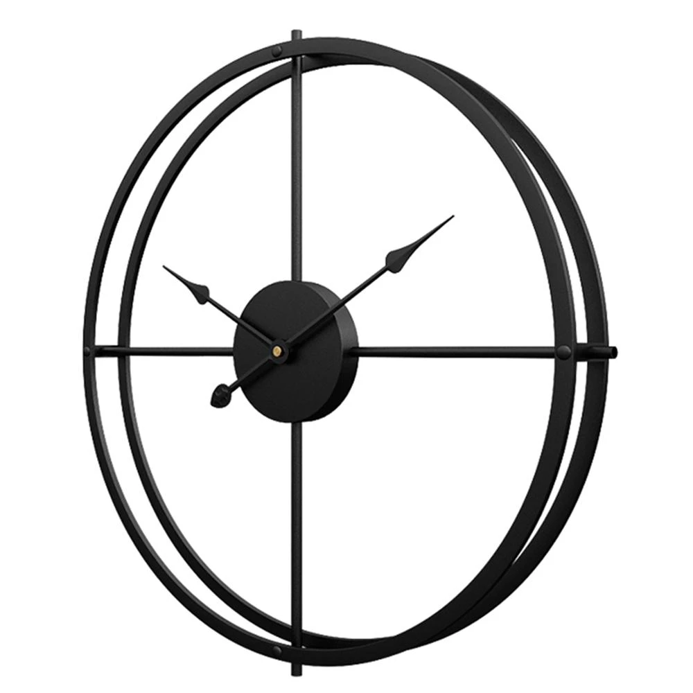 60cm Retro Simple Iron Art Silent Wall Clock Home Decor Horloge Murale Grande Taille Large Wall Clocks For The Living Room Wall Clocks Aliexpress
