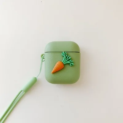 Для Apple AirPods Funda 3D персик клубника авокадо брелок фрукты наушники чехол Airpods беспроводной Bluetooth Анти-осенний чехол - Цвет: AD-62