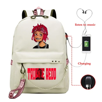 

Mochila Trippie Redd Female Backpack Usb Charging Laptop Backpack School Bags for Teenage Girls Women Backpacks Travel Backpack