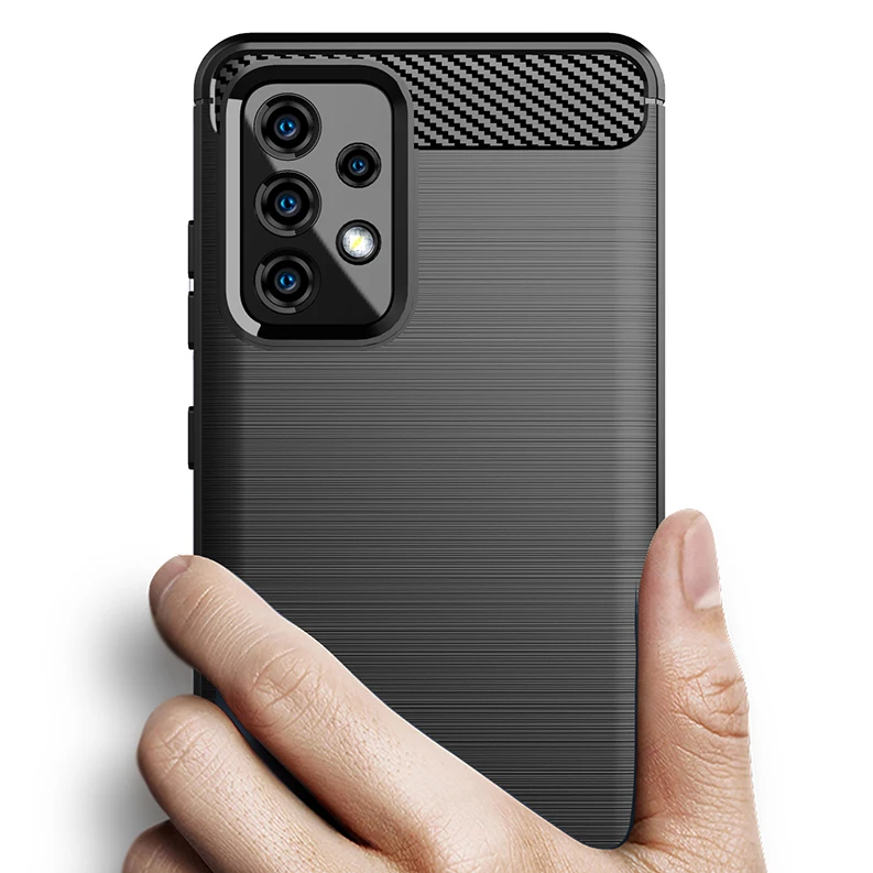 samsung silicone cover For Samsung Galaxy A52 5G Case Shockproof Bumper Carbon Fiber Soft Back Cover For Samsung A52 5G Phone Case For Samsung A52 5G samsung silicone cover