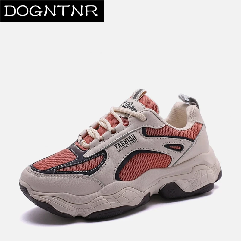 

New Reflective Women's Sneakers Women 2020 Fashion Thick-soled Ms. Dad Shoes Chunky Striped Sports Running Shoes Buty Damskie