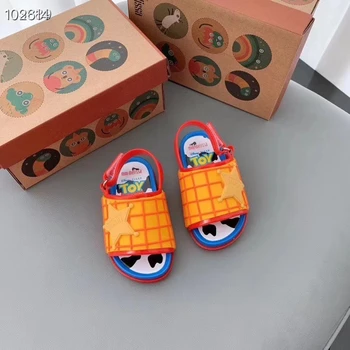

2020 Mini Melissa Beach Slide + Toy Story Boy Girl Jelly Shoes Beach Sandals Baby Shoes Melissa Sandals Kids Non-slip Princess