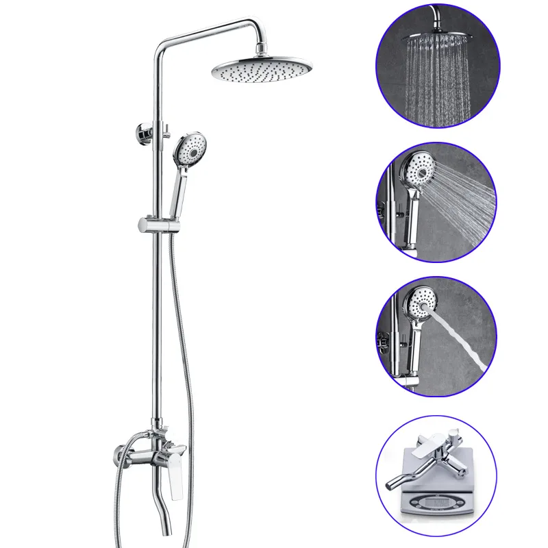 

Bath Shower Slide Bars Shower System Sets Stainless Still Slide Bar Shower Spray Sets Shower Head And Hose And Holder