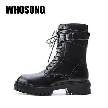 

Autumn Women Motorcycle Shoes Ladies Room Mid Calf Boots Woman Black Bottom Boots Female Soft Brand Boots Fashion Crystal Botas