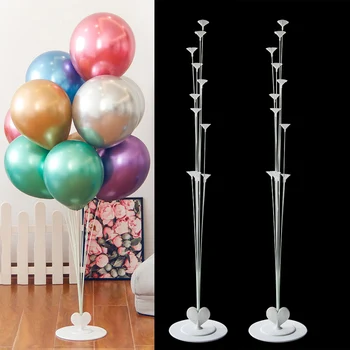 

2 sets 11 Tube Plastic Balloons Stand Wedding Decoration Balons Column Baby Shower Party Baloon Decor Adult Birthday Party Decor