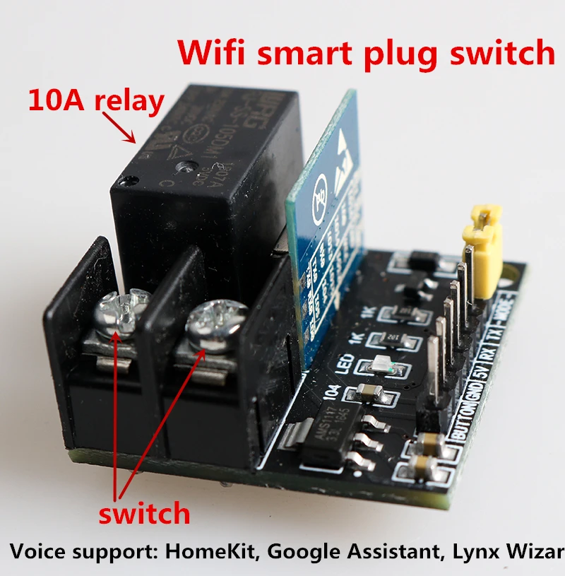 DOITING Wifi Smart Plug Switch 5V APP Remote Control Socket 10A Relay Works With HomeKit/DoHome/Google Assistant For IOS/Android