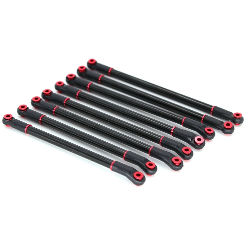 

8Pcs Metal Links Pull Rod Kit Suspension Linkage Wheelbase 313mm for Axial SCX10 II 90046 90047 1/10 RC Crawler Truck Upgrade Pa