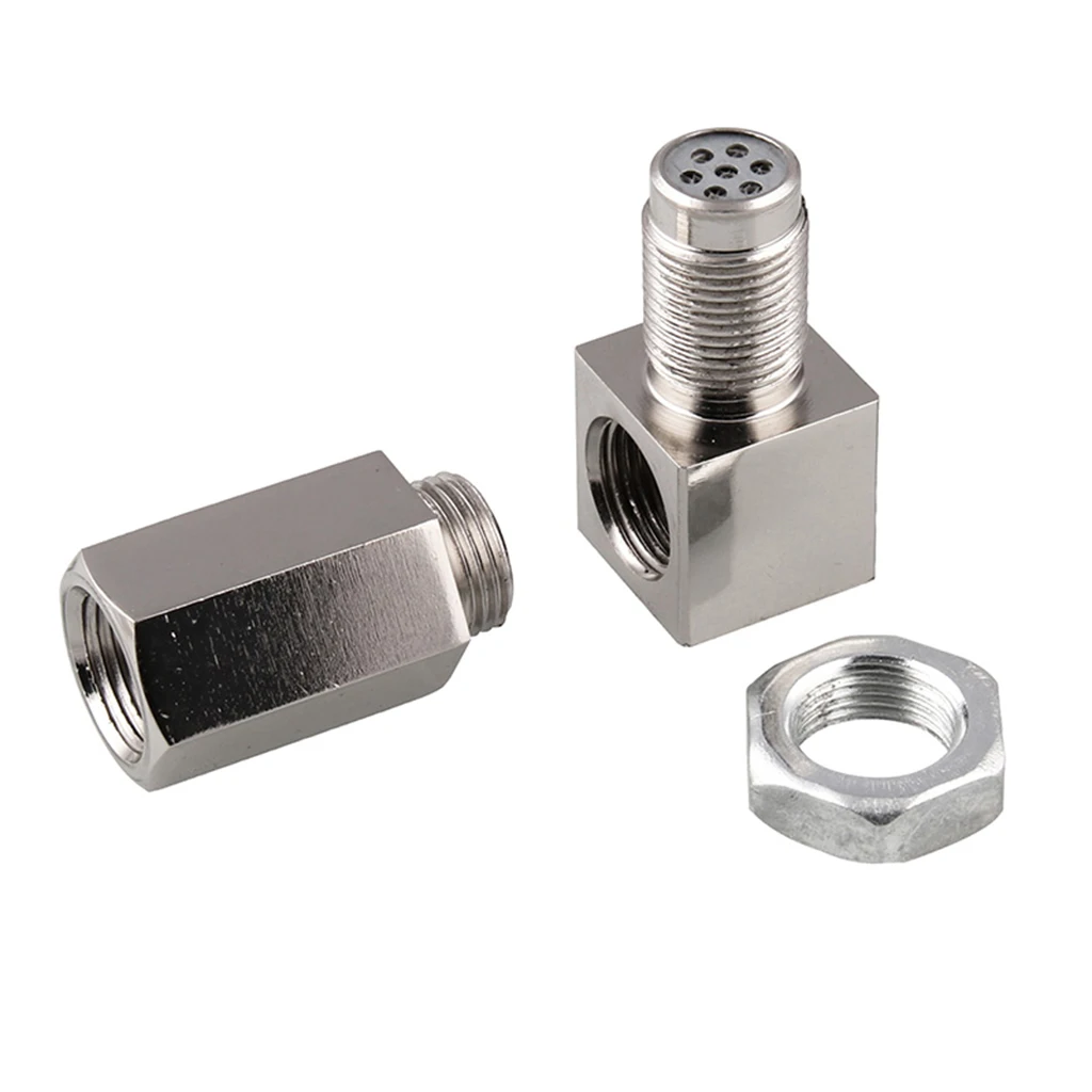 1x O2 OXYGEN SENSOR ANGLED EXTENDER SPACER 90 DEGREE BUNG EXTENSION M18 X1.5