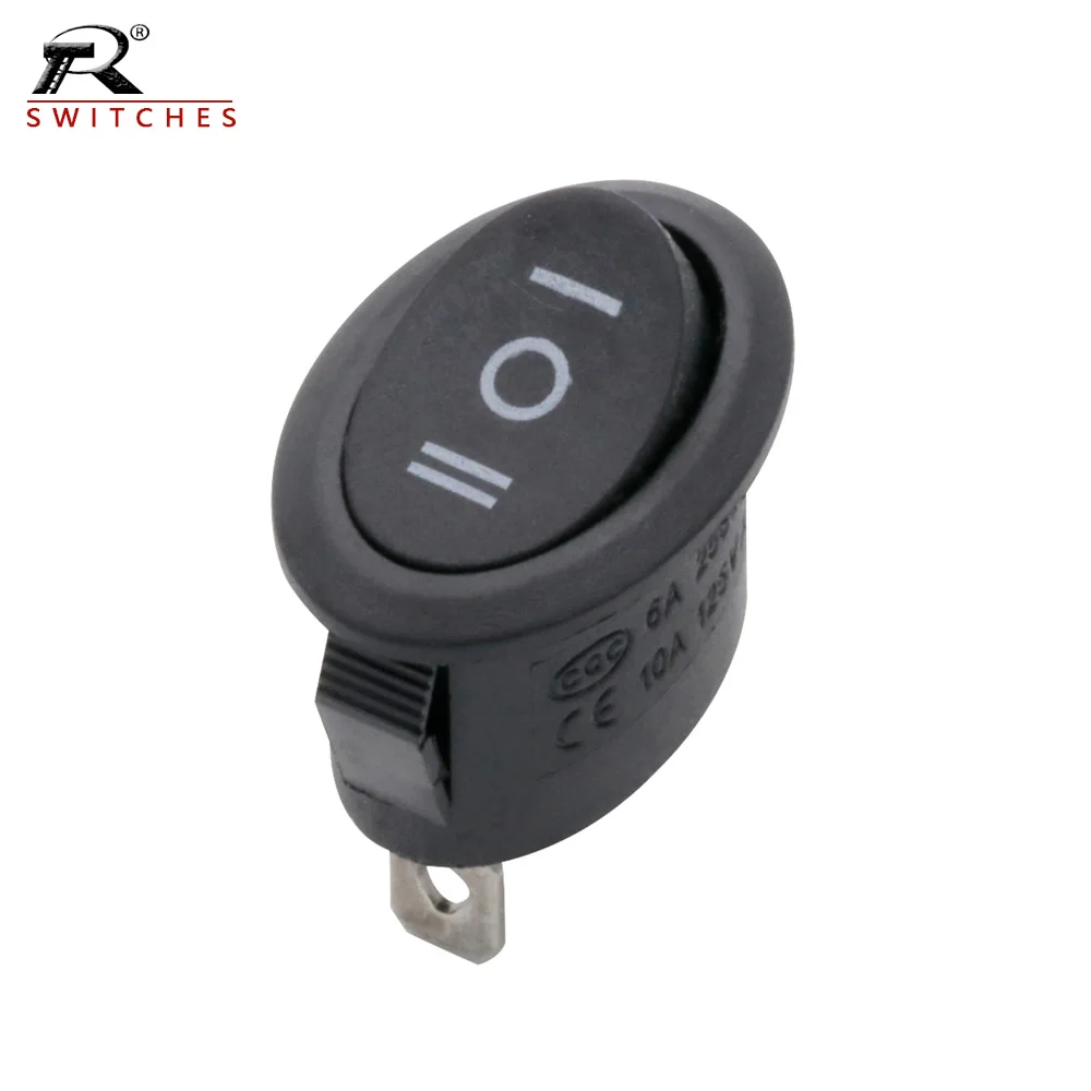 100PCS KCD1 Electric Kettle Power Rocker Round Rocker Switch with