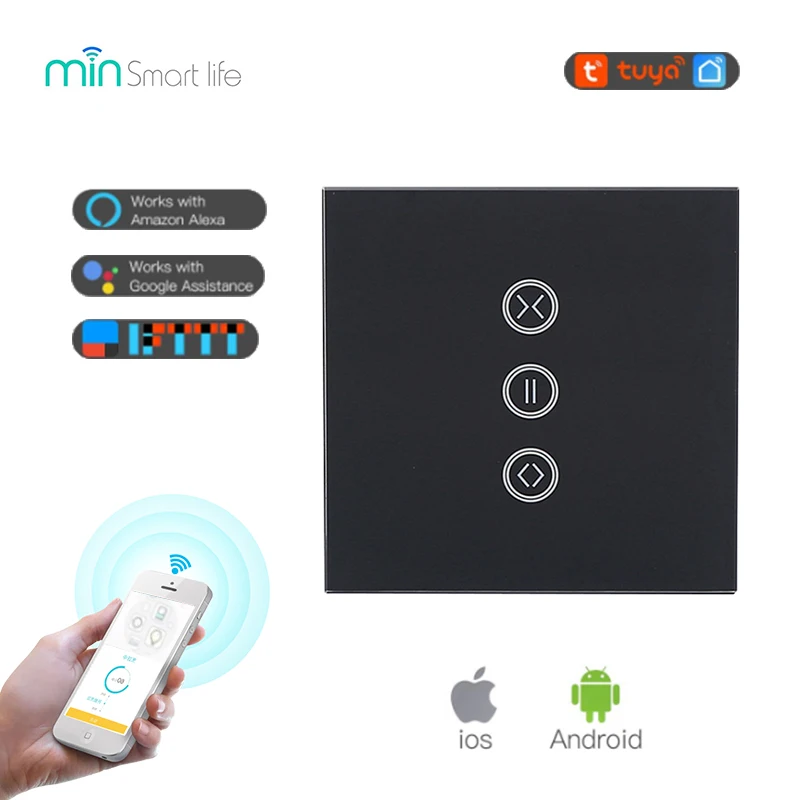 Min Tuya Smart Life WiFi шторный переключатель для рольставни электродвигатель Google Home Alexa