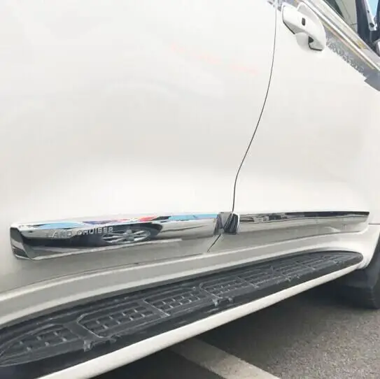 Автомобильный Стайлинг ABS Хромированная накладка на дверь обшивка кузова 4 шт. для Toyota Land Cruiser FJ200 LC200 2008- автомобильные аксессуары