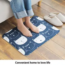 Мультяшный Кот PEVA нескользящий ковер кухня дверной проем напольный коврик ванной печати