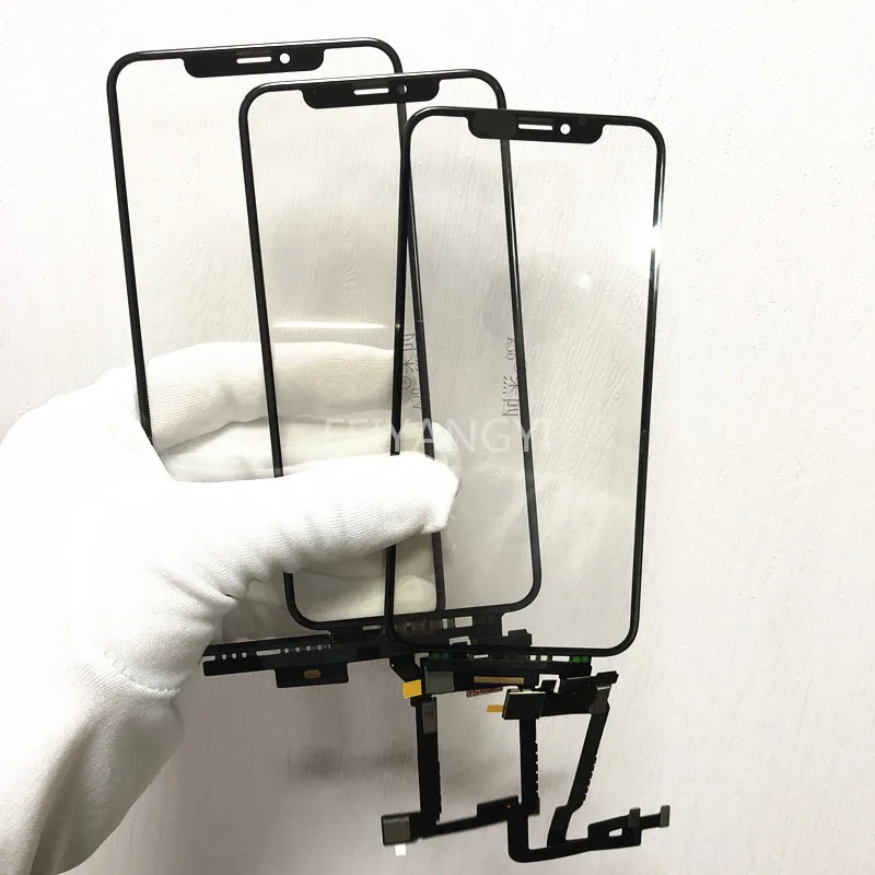 (All ios Pass) AA 5Pcs For Apple iPhone X XS Xsmax No Welding Touch Screen + OCA Glue Front Glass Panel Repairing