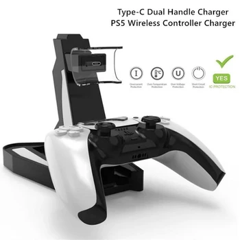 

Charging Dock for PS5 Gamepad Stand Holder Charger Type-C Dual Handle Charger PS5 Wireless Controller Gaming Console Accessories