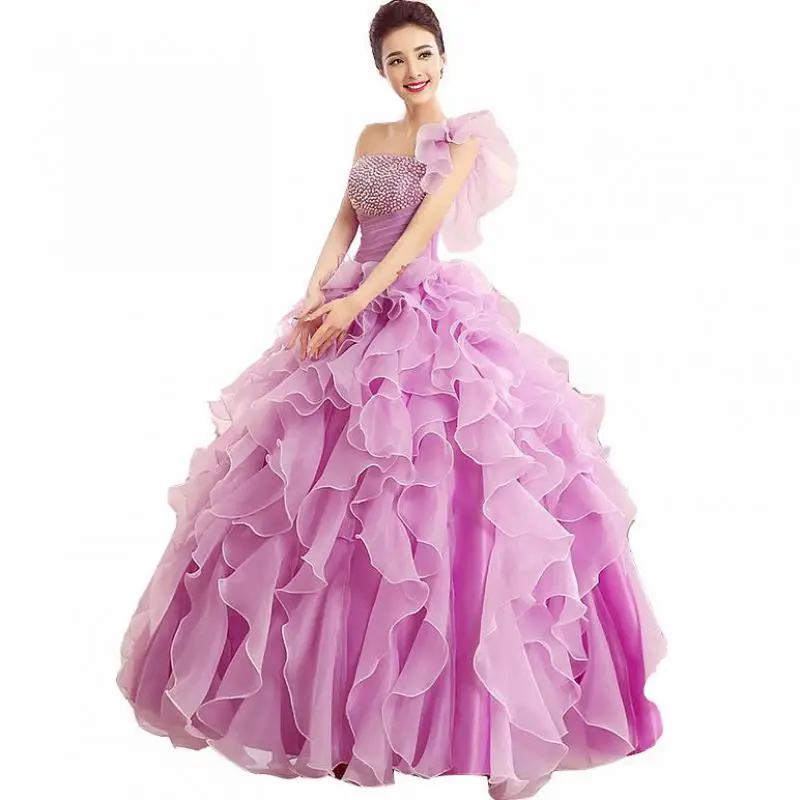 Gryffon Quinceanera платье с одним плечом для вечеринки бальное выпускного бала