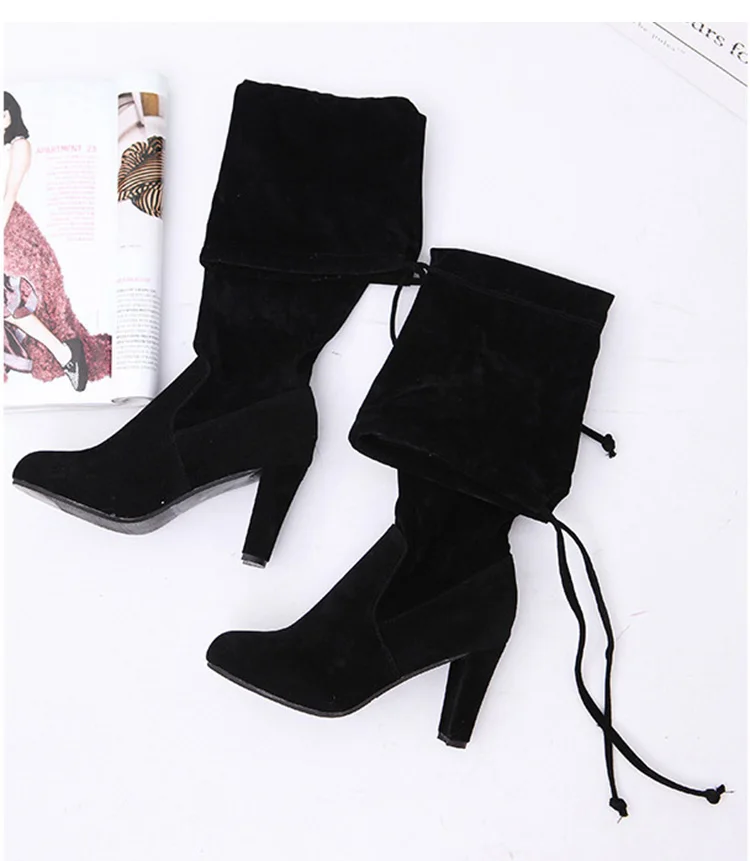 

2019 Hot Fashion Women Boots High Heels Spring Autumn Peep Toe Over The Knee Boots Tight High Boots