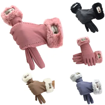 

Winter Gloves New Women's Winter Driving Gloves Waterproof Anti-Slip Elastic Cuff Thermal Soft Lining Gloves Guantes 8W5