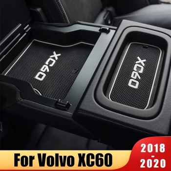 

For Volvo XC60 2018 2019 2020 18pcs Rubber Mat Door Mat Interior Anti-Slip Cup Pad Gate Slot Pad Decoration Accessories