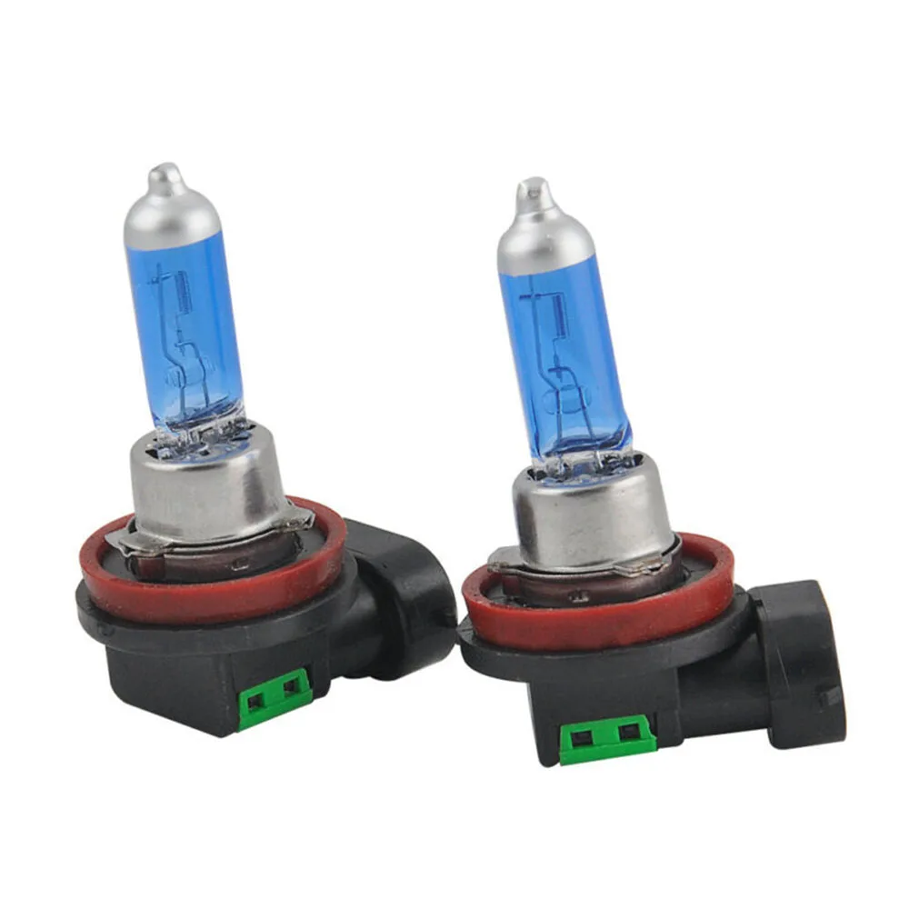 

2pcs 12V 55W 6000K Bright White Fog Halogen Bulb Car Head H11 Lights Lamps 4.6A