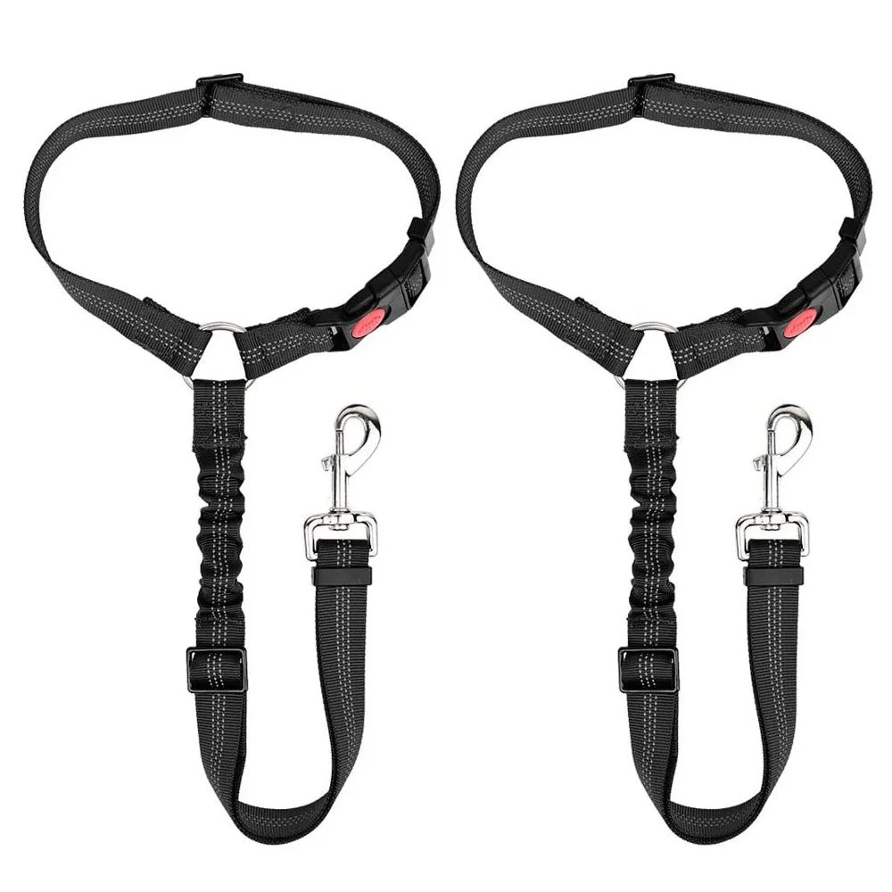 Cinturón de silla para perro y perro, cinturón de seguridad de nailon para mascotas, para vehículo, resistente, elástico y duradero para cinturón de seguridad de coche para perros, gatos y mascotas