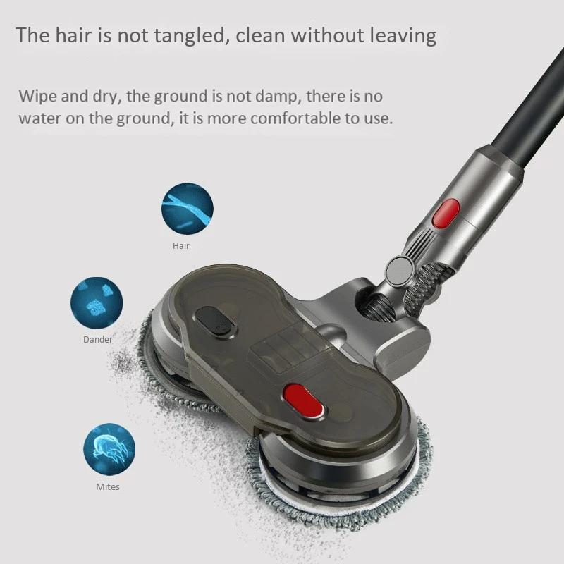 Elektrischer Nass-Trocken-Wischkopf, austauschbare Teile mit Wassertank, Wischkopf, Wischpads, Wasserbecher_voghion.com