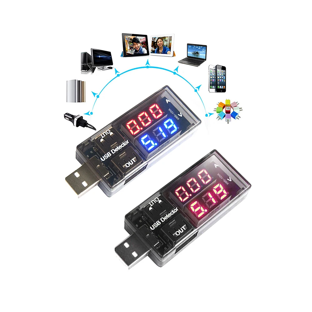 USB тестер для зарядки вольтметр амперметр детектор цифровой Мобильный