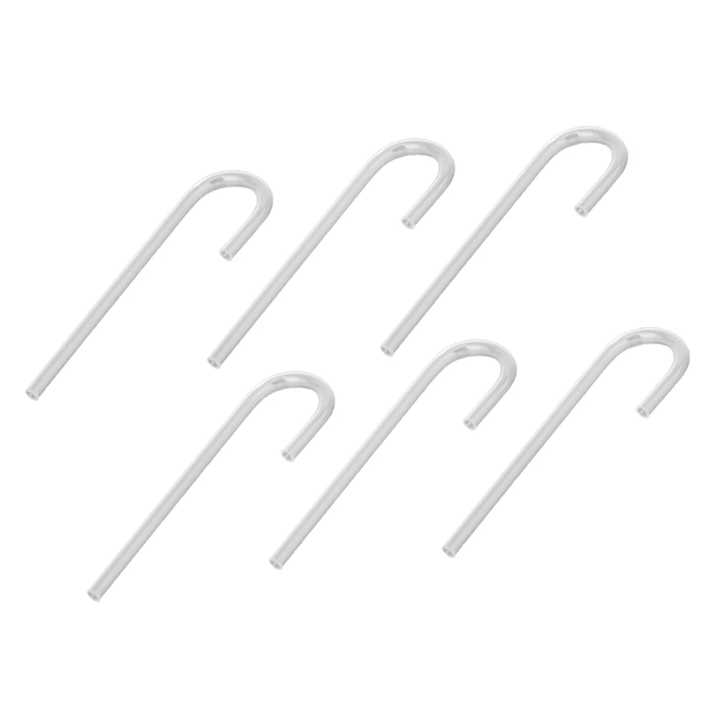 6pcs Acrylic Curved Pipe U Shape Tube Bend For Aquarium CO2 System Pump Hose