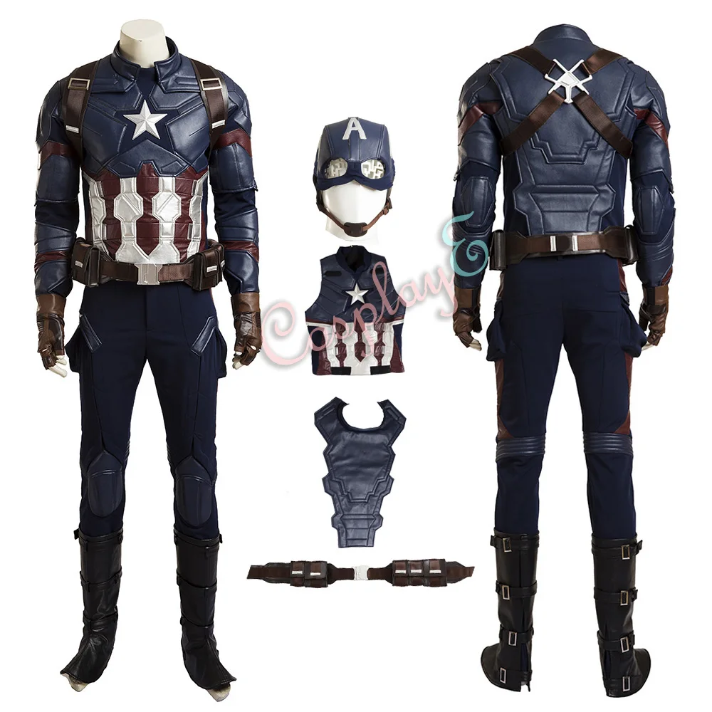 

Captain America Costume Captain America: Civil War Cosplay Steve Rogers Full Set