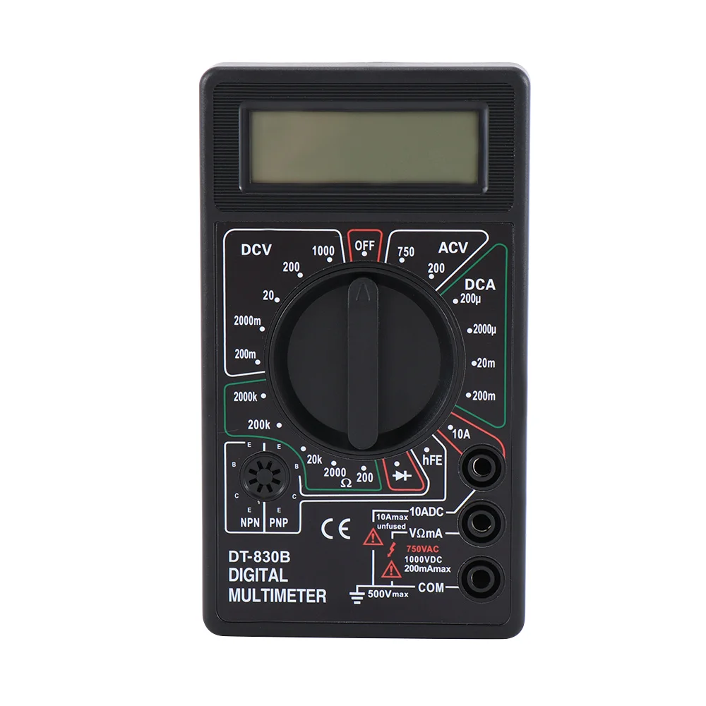 DT-830B Цифровой вольтметр, амперметр, Омметр мультиметр портативный тестер DT830B AC DC 750/1000 В Ампер Вольт Ом домашний тестер