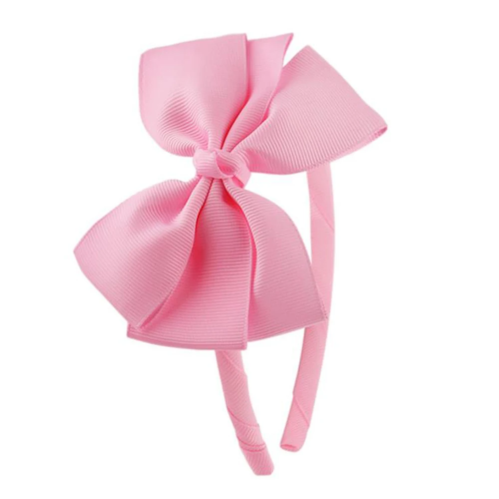 Light pink headband Одноцветная повязка для волос Meimile с бантом для детей, завязанный обруч на голову, аксессуары для волос, повязка на голову с корсажной лентой, цветные чехлы - Цвет: Light pink headband