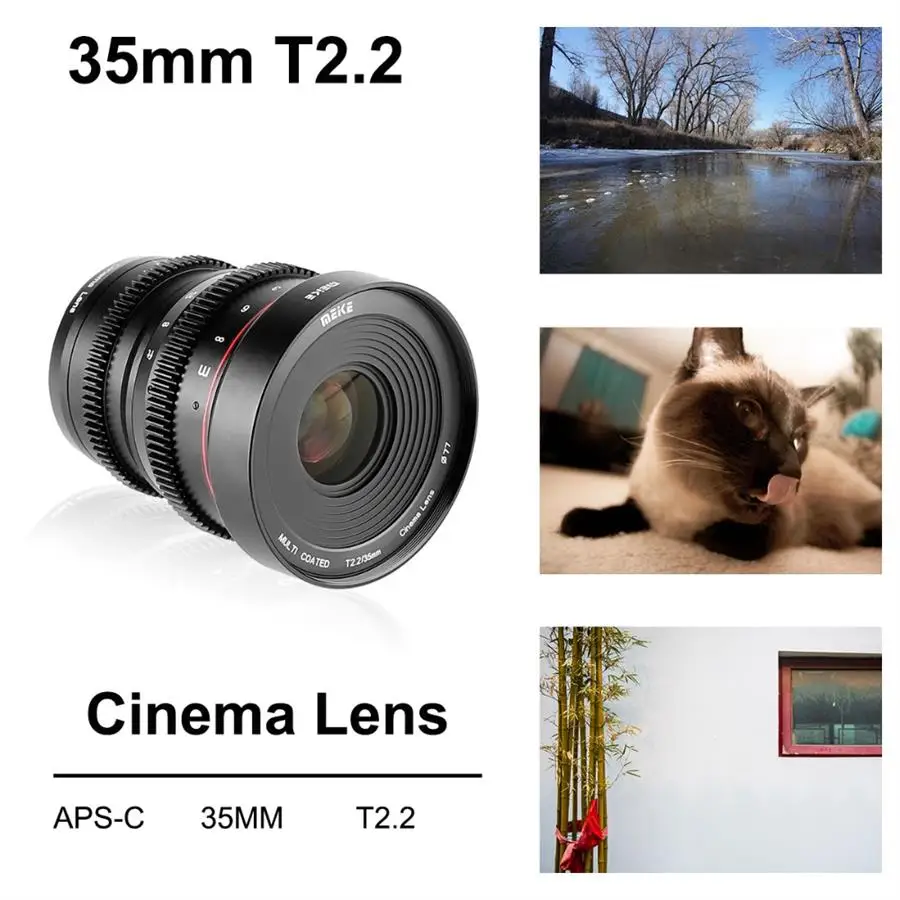 Асферическая линза Meike MK 35 мм T2.2 ручная фокусировка Cine для портрета Micro Four Thirds M43