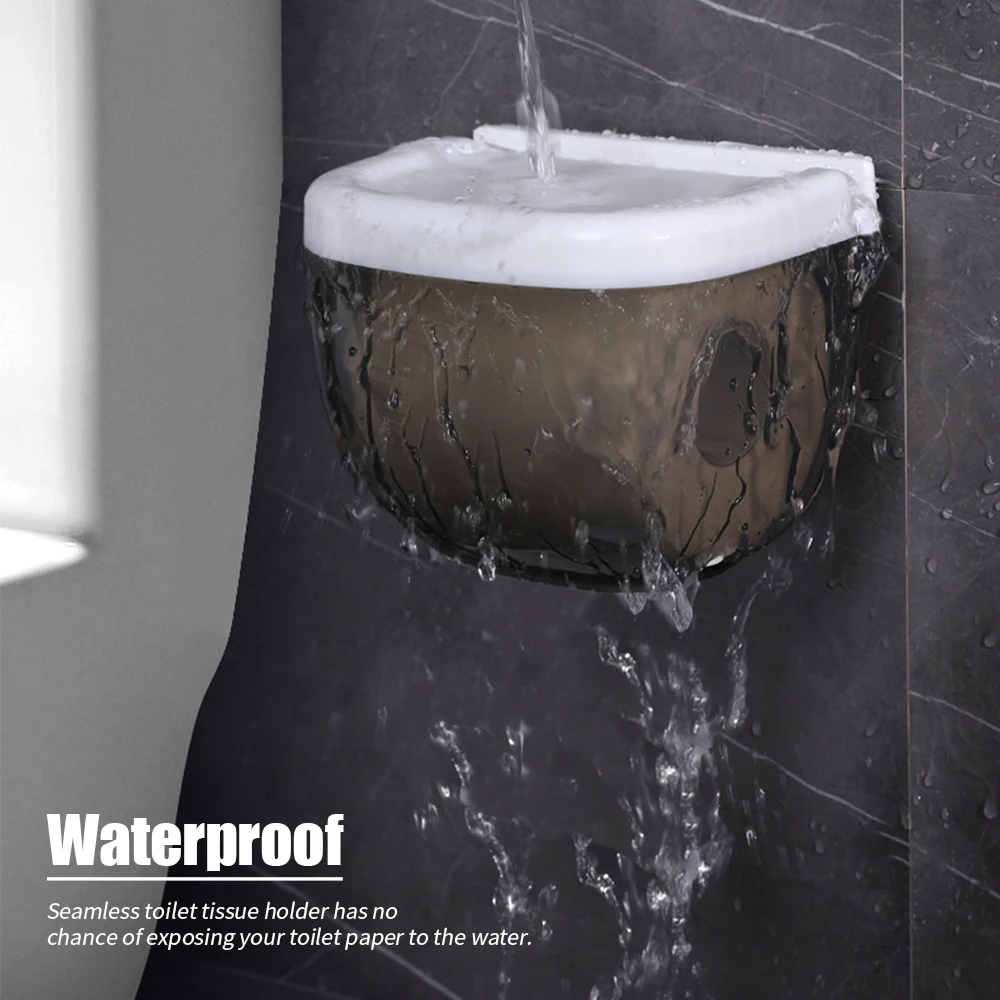 

Bathroom Wall-Mounted Paper Towel DispenserRoll Paper Coreless Toilet Tissue Dispenser Container Paper Extraction Dispenser