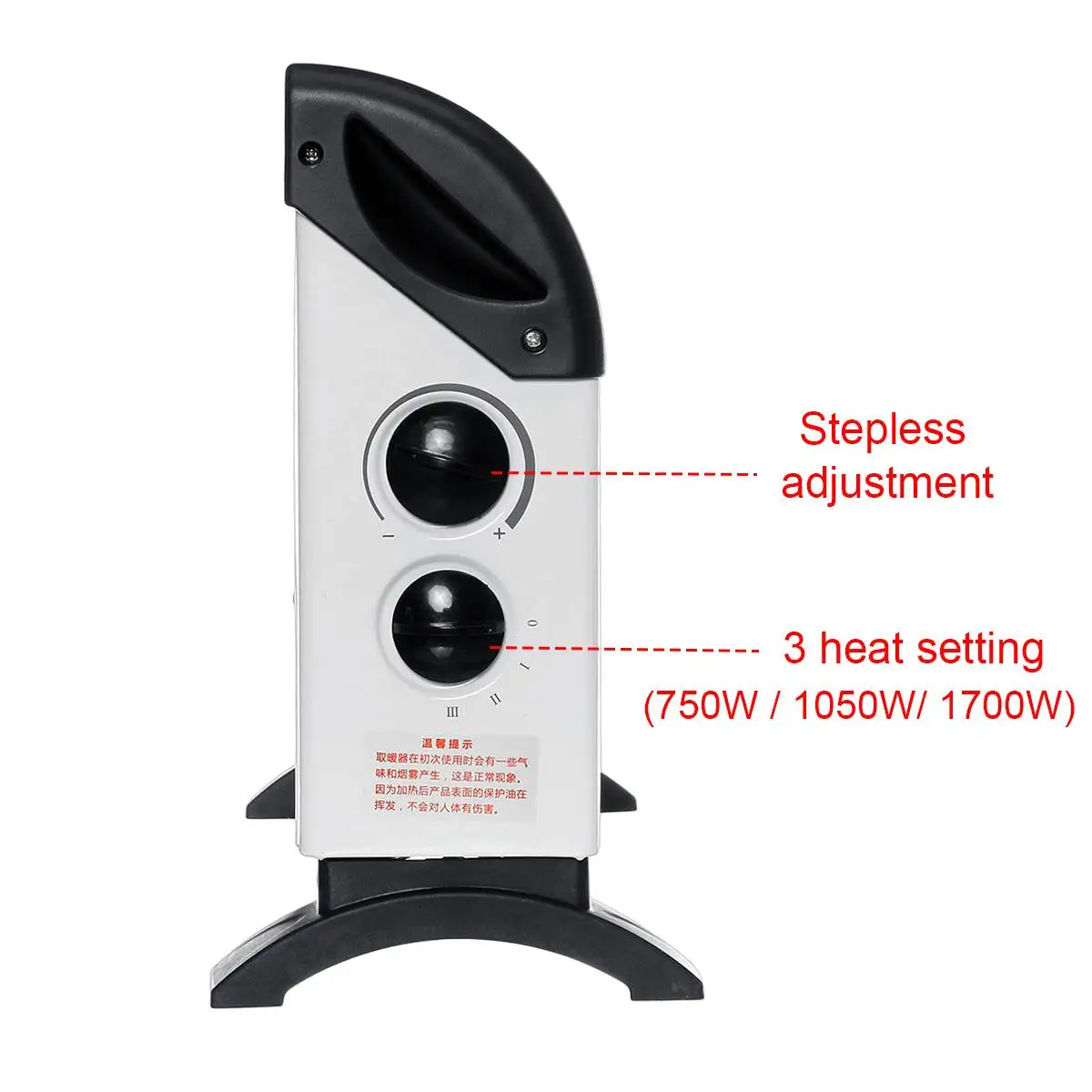 1800W Electric Heater Home Bath Thermostatic Heater Electric Winter Warmer Fan 3 Heat Settings Intelligent Heating Wire Heater