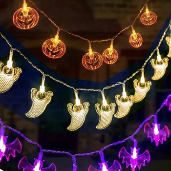 

Three-piece Creative Halloween Pumpkin Lantern String Ghost Festival Decorative Lights Led