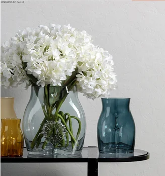

Glass Flower Vase Creative Transparent Glass Vase Body Art Color Statue Flower Arrangement Accessories Modern Home Decoration