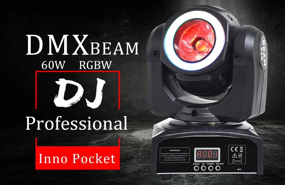 DJ сценическое освещение мини движущаяся головка Led 60 Вт Луч светодиодный фонарь RGBW DMX контроллер 10 шт./партия