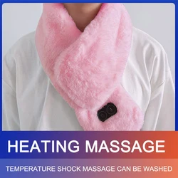 USB Heated Scarf with 3-Speed Temperature Control 6-Speed Massage,Smart Electric Heating Massage Warm Scarf for Women Men