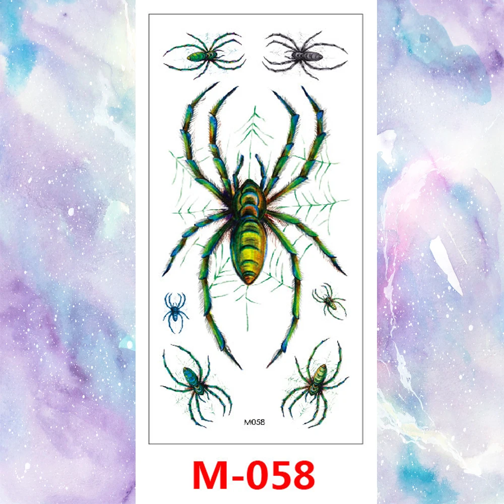 M-058 Черный эскиз Дракон Тигр Мужская Татуировка наклейка водонепроницаемый временный акварельный цветок Роза Женская Девушка татуировки боди-арт Татуировка на руку - Цвет: M-058
