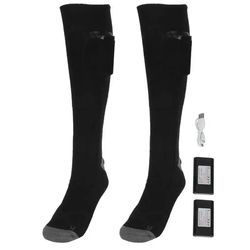 

Washable Electric Double-Sided Heated Socks USB Charging Heated Insoles Foot Warming Pad with Temperature Control Black