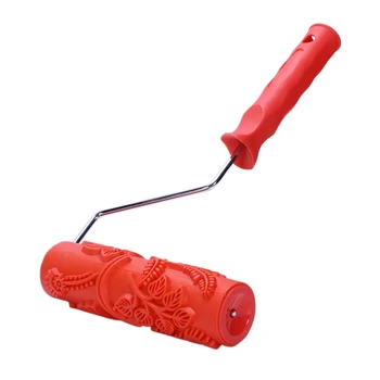 

7 inch Embossed Painting Roller with Handle for Wall Decor - EG343T - Bird